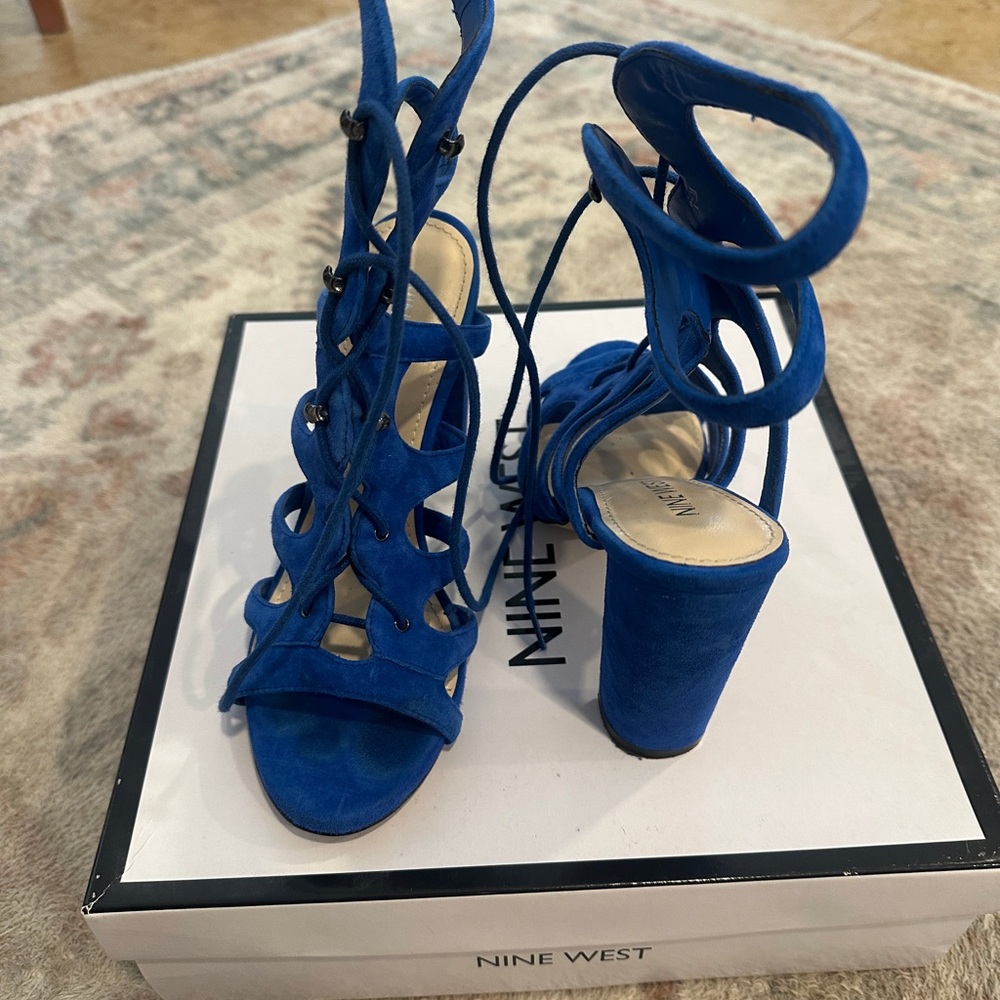 Nine West Women's Blue Heeled Sandals